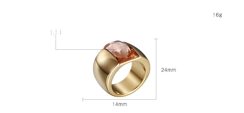 New Jewelry Titanium Steel Multicolor Personalized Ring